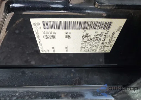 2011 Nissan Altima 3.5 Sr z USA, uszkodzony, nr VIN 1N4BL2AP8BN446867